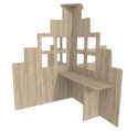 Roomdivider X model Grey craft oak Tangara Groothandel voor de Kinderopvang Kinderdagverblijfinrichting